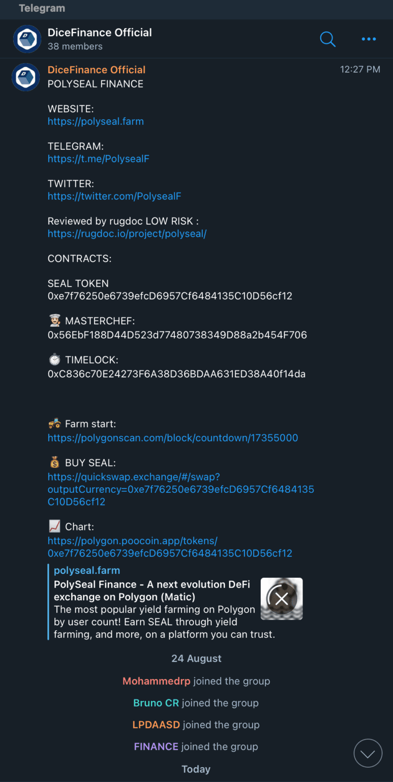 Dice Finance Farm Launch Ape O'Clock